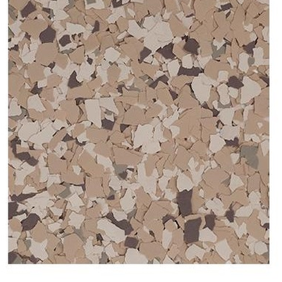 Autumn Brown flake color sample - brown, tan and gold
