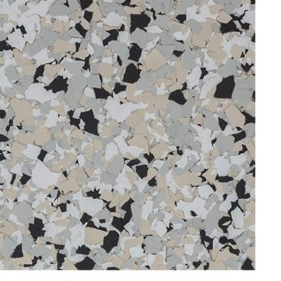 Cabin Fever flake color sample - white, gray and brown
