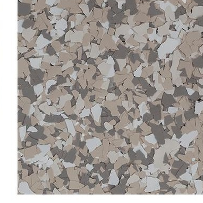 Coyote flake color sample - tan, brown and gray