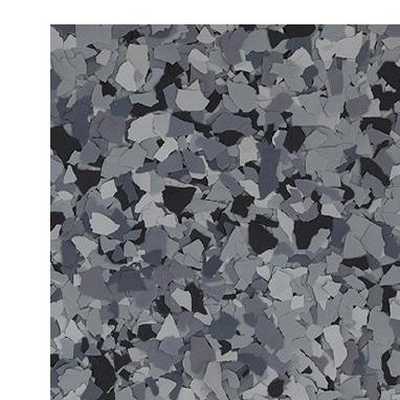 Nightfall flake color sample - dark gray and black