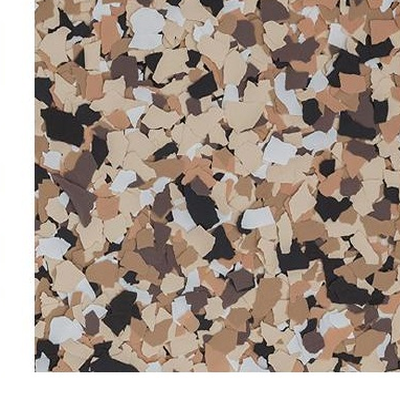 Outback flake color sample - brown, tan and gray
