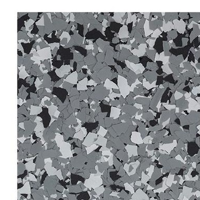 Wombat flake color sample - gray, brown and white